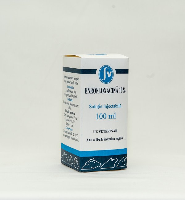 Enrofloxacină 10% sol.injectabilă 100ml